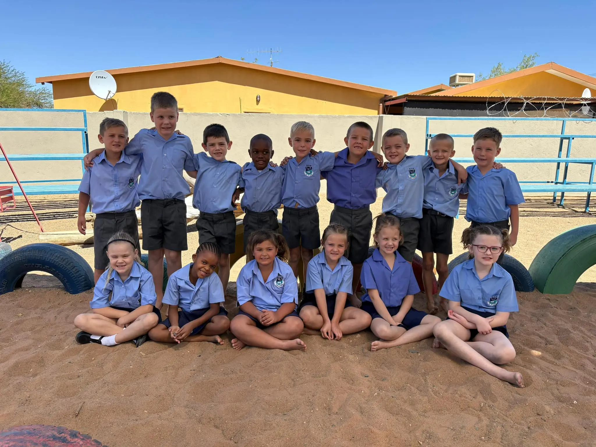 Graad 1 leerlinge by Keetmanshoop Privaatskool
